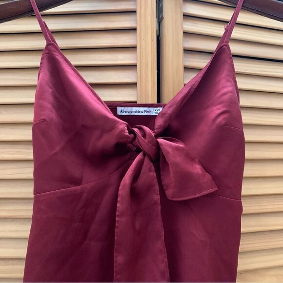 Abercrombie & Fitch Burgundy Tie Tank XXS - Picture 4 of 5